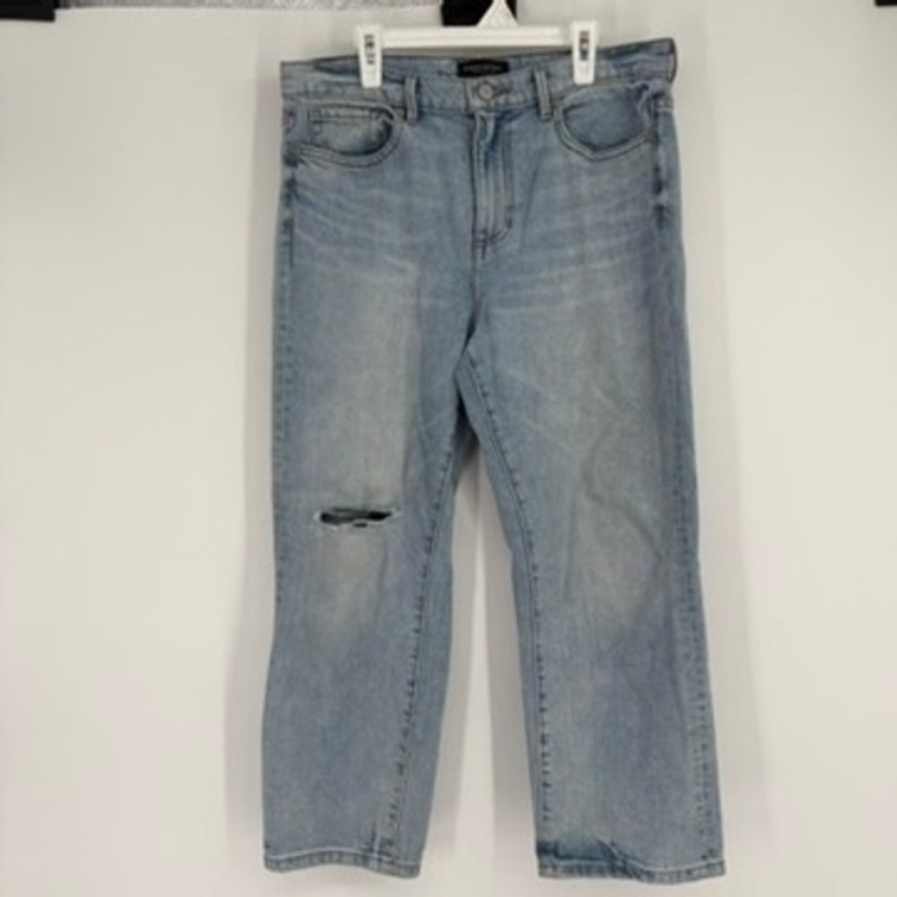 Banana‎ Republic Vintage Straight Distressed Jeans Light Wash Petite 30P